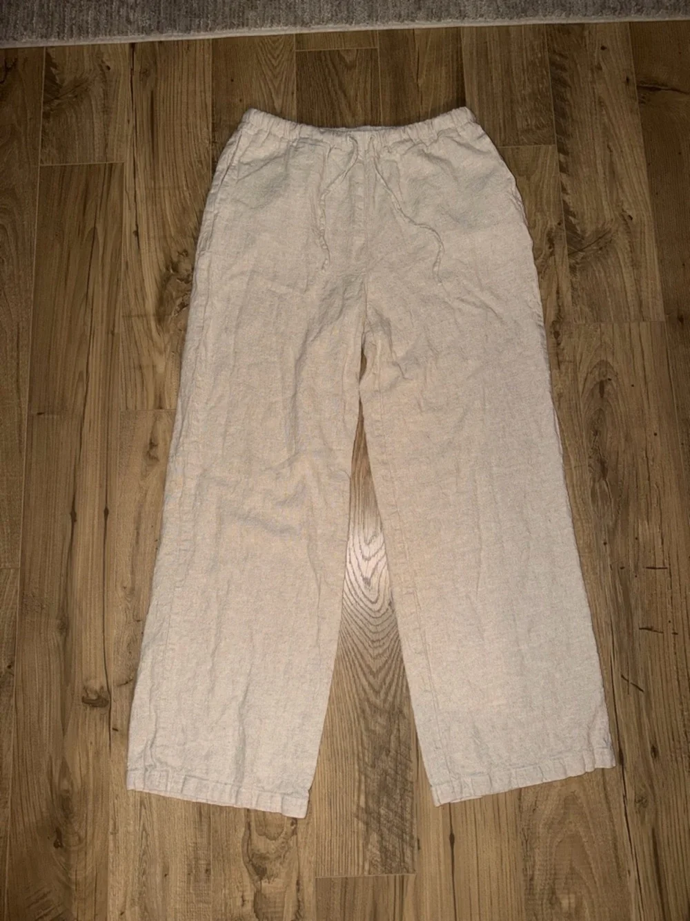 Rachel Zoe Drawstring Linen-Blend Pants - Cream - Picture 2 of 4